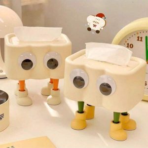 1pc,Spring Tissue Box Creative Cute Girl Heart Desktop Decoration Living Room Bedroom Coffee Table Pumping Box High-Value Paper Pumping Box Multicolor