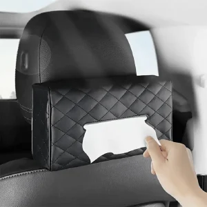 1pc Car Tissue Holder, Car Standard Tissue Holder, Artificial Leather Car Napkin Holder, Car Back Seat Tissue one-size