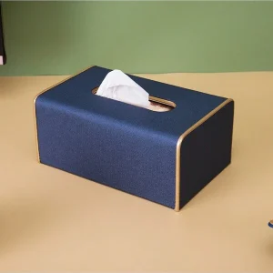 Tissue Box Cover, PU Leather Tissue Box Holder, Rectangular Tissue Box Covers For , Napkin, Rectangle Tissue Holder For Bathroom Home Office Multicolor