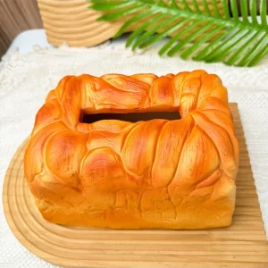 1 Piece, Square Bread-Shaped Tissue Box, Creative Soft And Elastic Multi-Functional Plastic Tissue Box, Suitable For Desktop Decoration Toast Bread Box